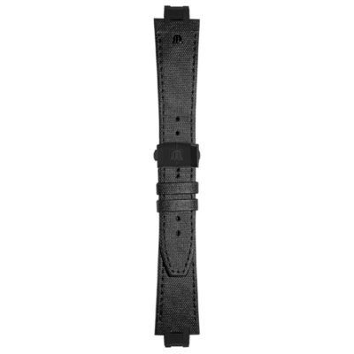 Bracelet textile sur cuir noir Aikon 25mm ML740-005068 Maurice Lacroix