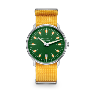 Montre EGOR verte - Bracelet nylon jaune S01-EG08-FI01