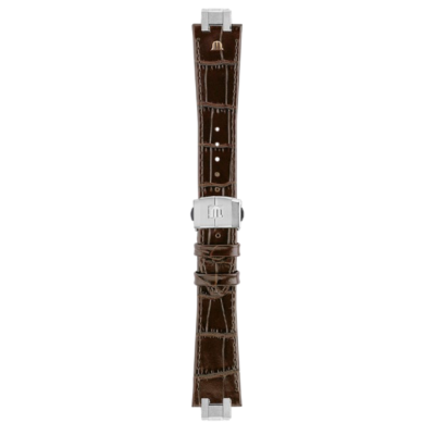 Bracelet cuir de veau imprimé alligator marron Aikon 24mm ML800-005043 Maurice Lacroix