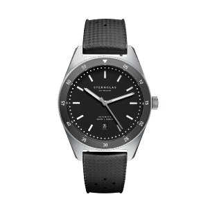 Montre MARUS AUTOMATIQUE noir-argent - Bracelet rubber noir S02-MA03-KA04