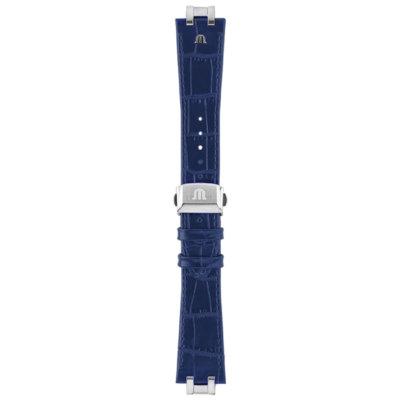 Bracelet cuir de veau imprimé alligator bleu Aikon 24mm ML800-005066 Maurice Lacroix