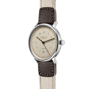 Montre LUMATIK beige sur nylon bicolore brun S02-LM26-NY06