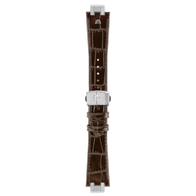 Bracelet cuir de veau imprimé crocodile marron Aikon 25mm ML740-005050 Maurice Lacroix