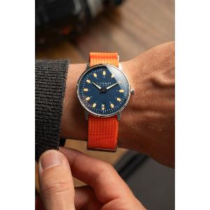 Montre EGOR bleue - Bracelet nylon orange S01-EG06-FI02