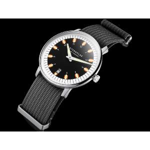 Montre EGOR noire - Bracelet nylon gris S01-EG03-FI04